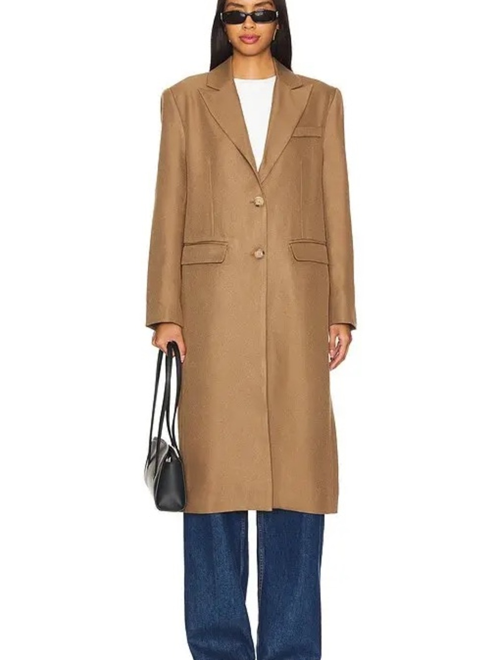 Astr Long Camel Trench Coat - Tan
